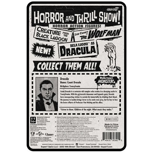 ReAction+ Figures - Universal Monsters - W01 - Dracula